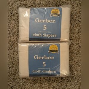 NWT Gerber 6-ply Prefold Cloth Diapers